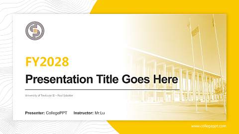University of Toulouse III – Paul Sabatier Academic Presentation/Research Findings Report PPT Template
