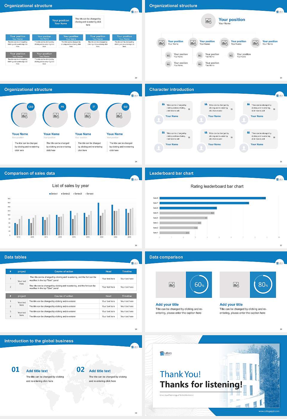 University of Technology of Belfort-Montbéliard Academic Presentation/Research Findings Report PPT Template16:9 ratio PPT effect preview image4