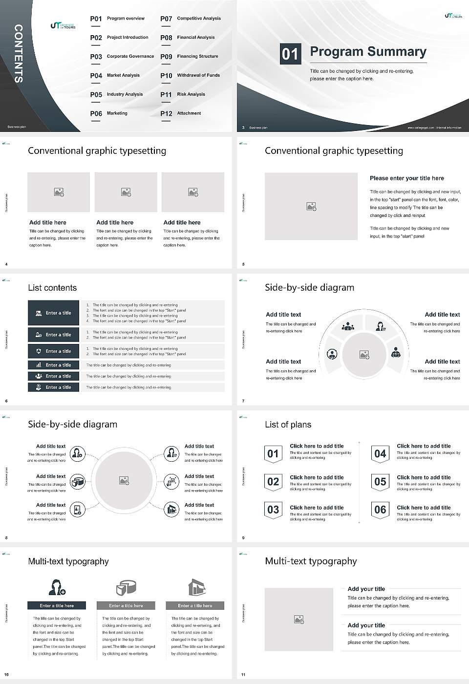 University of Tours Competition/Entrepreneurship Contest PPT Template16:9 ratio PPT effect preview image2