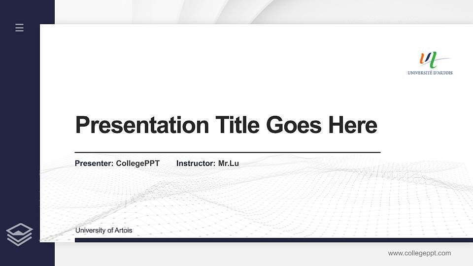 University of Artois Thesis Proposal/Graduation Defense PPT Template16:9 ratio PPT effect preview image