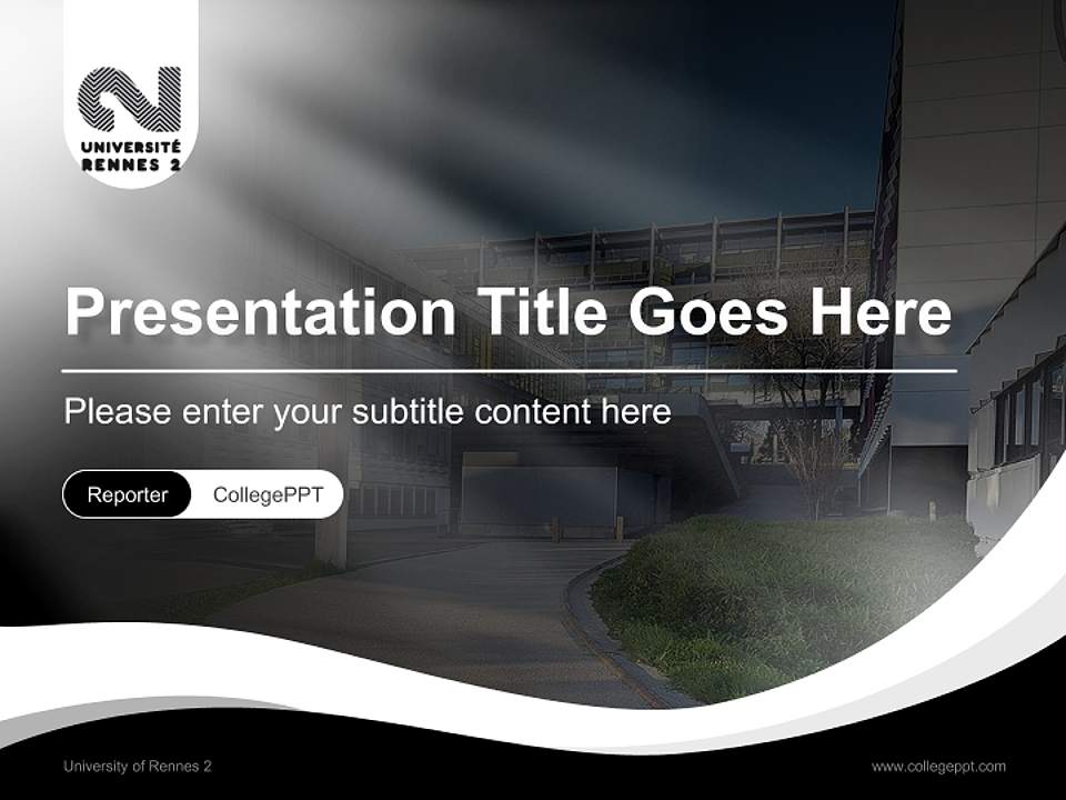 University of Rennes 2 Lecture Sharing and Networking Event PPT Template4:3 ratio PPT effect preview image4