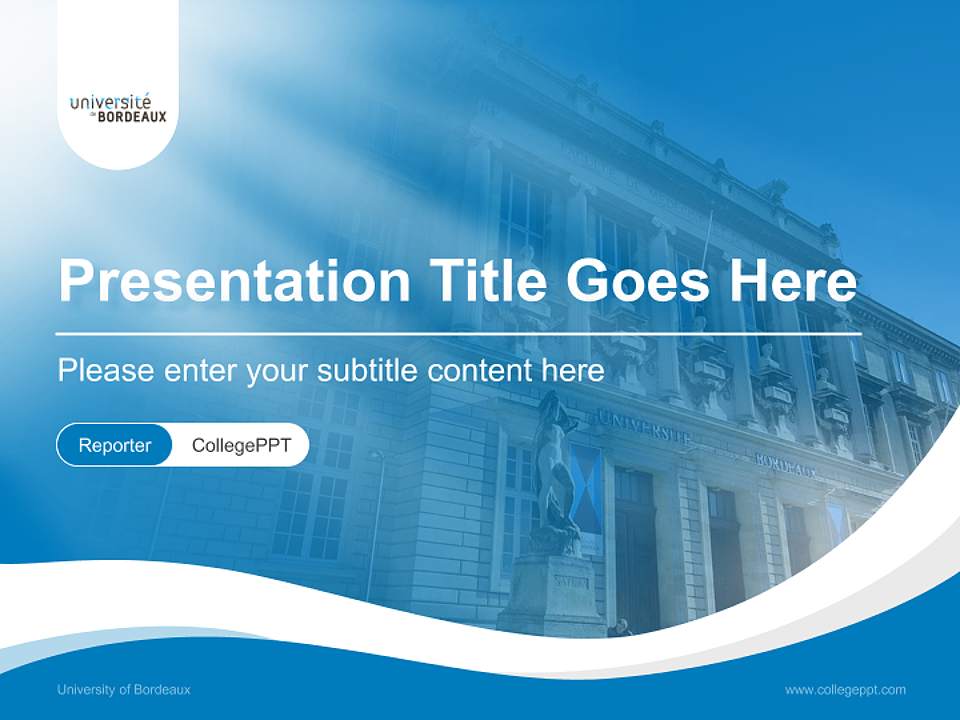 University of Bordeaux Lecture Sharing and Networking Event PPT Template4:3 ratio PPT effect preview image4