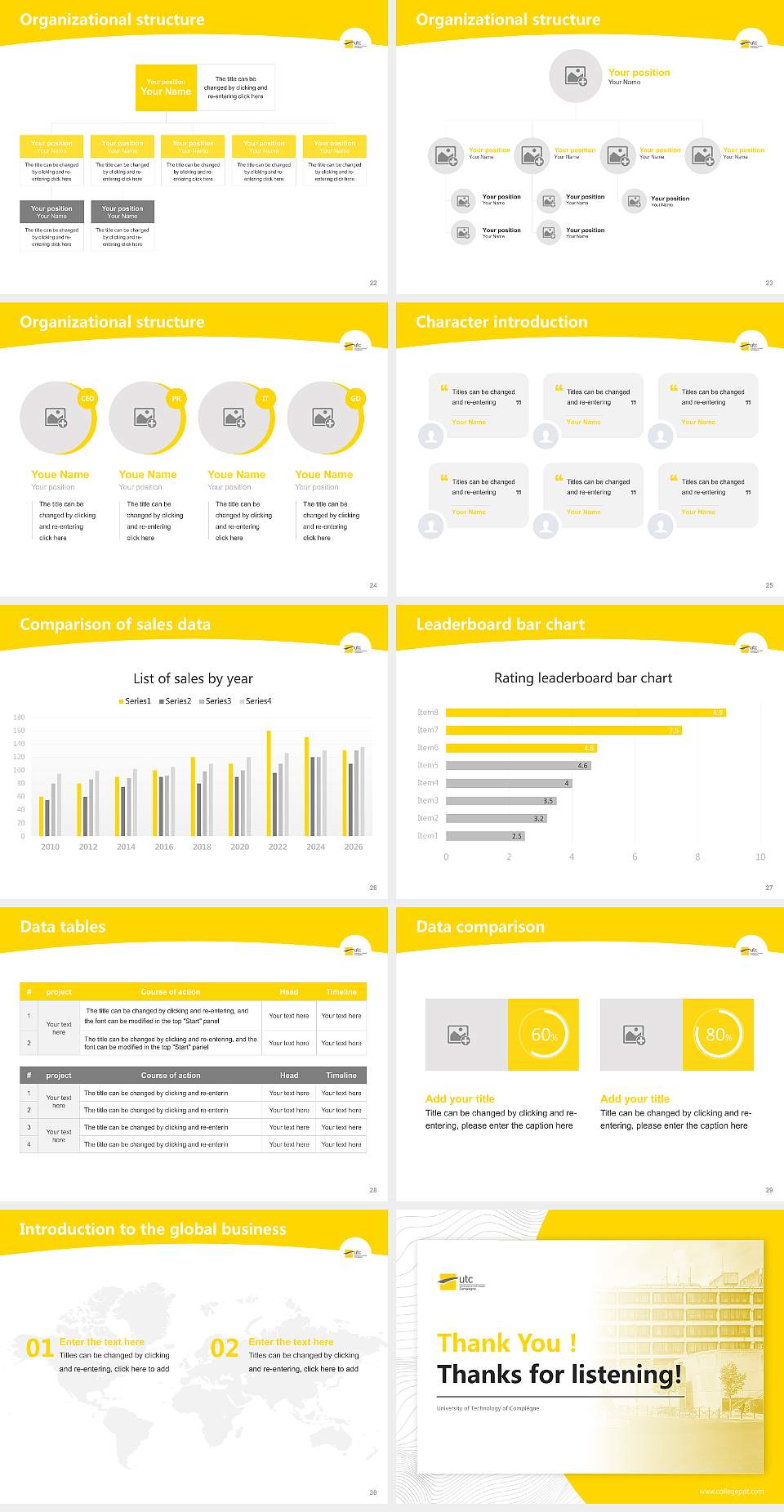 University of Technology of Compiègne Academic Presentation/Research Findings Report PPT Template4:3 ratio PPT effect preview image4