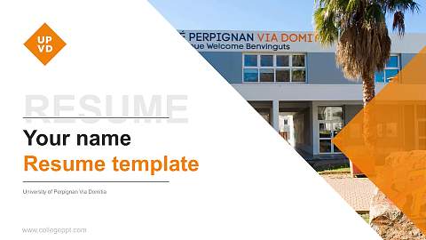 University of Perpignan Via Domitia Resume PPT Template