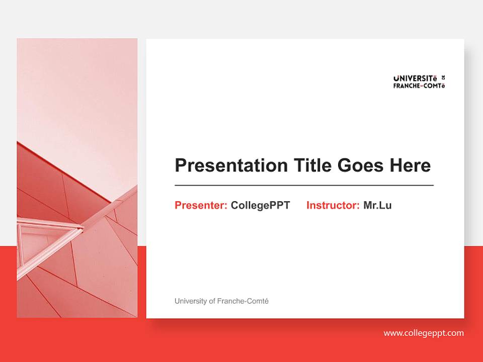 University of Franche-Comté General PPT Template4:3 ratio PPT effect preview image6