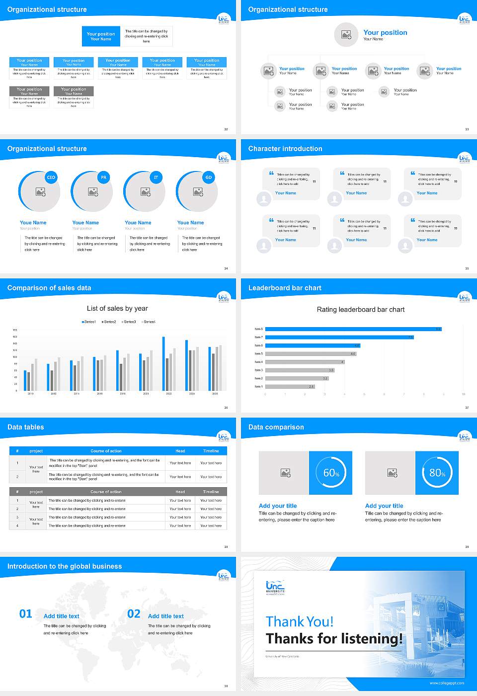 University of New Caledonia Academic Presentation/Research Findings Report PPT Template16:9 ratio PPT effect preview image4
