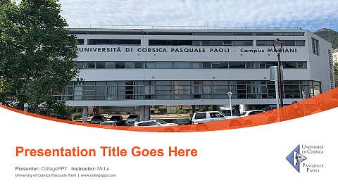 University of Corsica Pasquale Paoli Course/Courseware Creation PPT Template