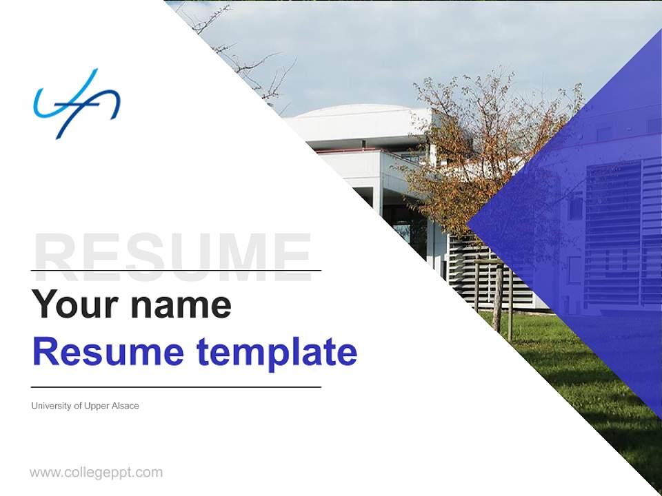 University of Upper Alsace Resume PPT Template4:3 ratio PPT effect preview image5