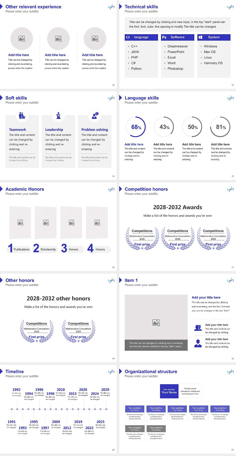 University of Upper Alsace Resume PPT Template4:3 ratio PPT effect preview image3