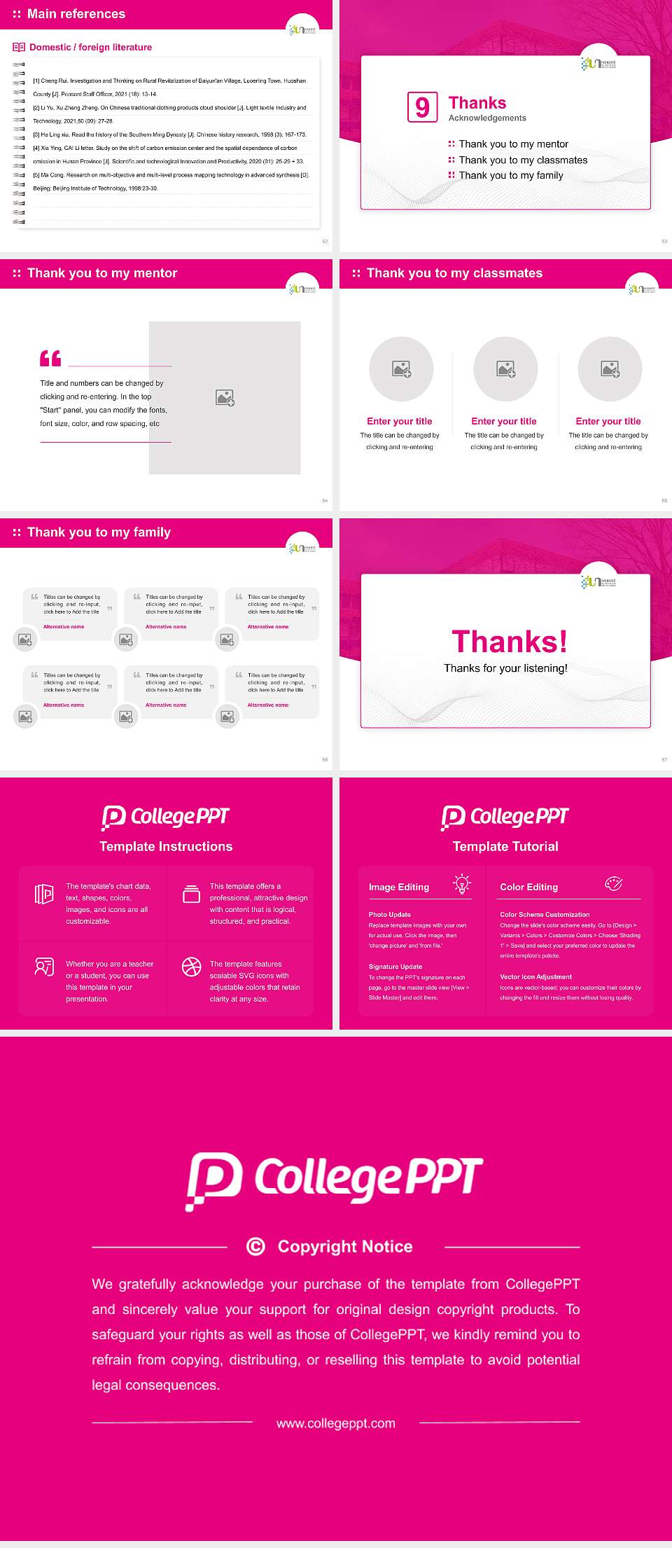 University of Pau and Pays de l’Adour Graduation Thesis Defense PPT Template4:3 ratio PPT effect preview image7