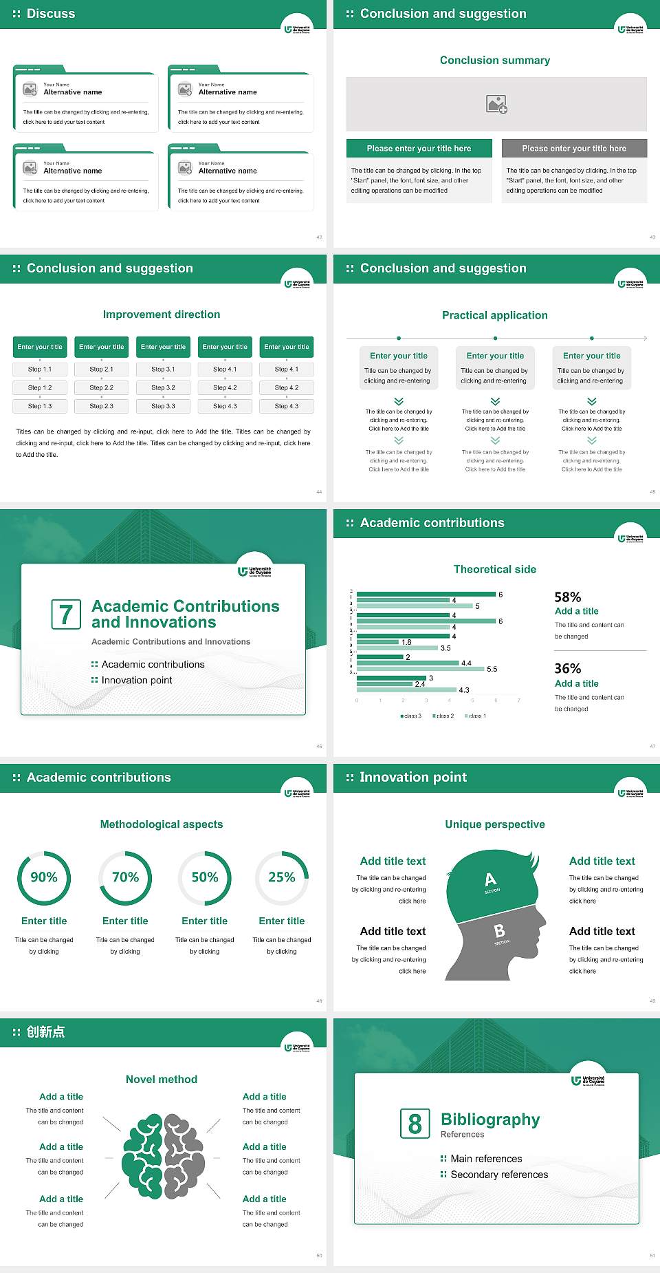 University of French Guiana Graduation Thesis Defense PPT Template4:3 ratio PPT effect preview image6