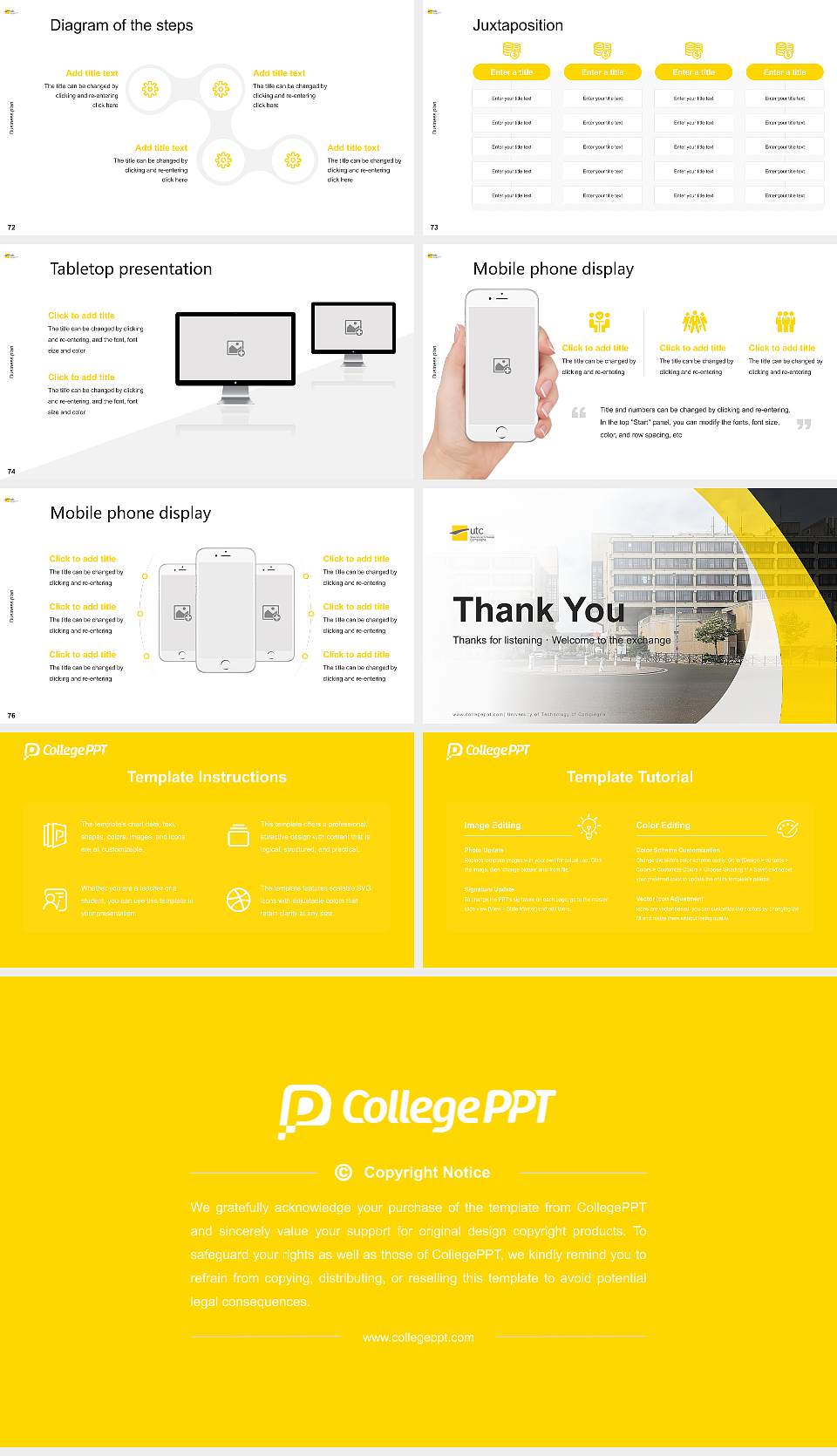 University of Technology of Compiègne Competition/Entrepreneurship Contest PPT Template16:9 ratio PPT effect preview image9