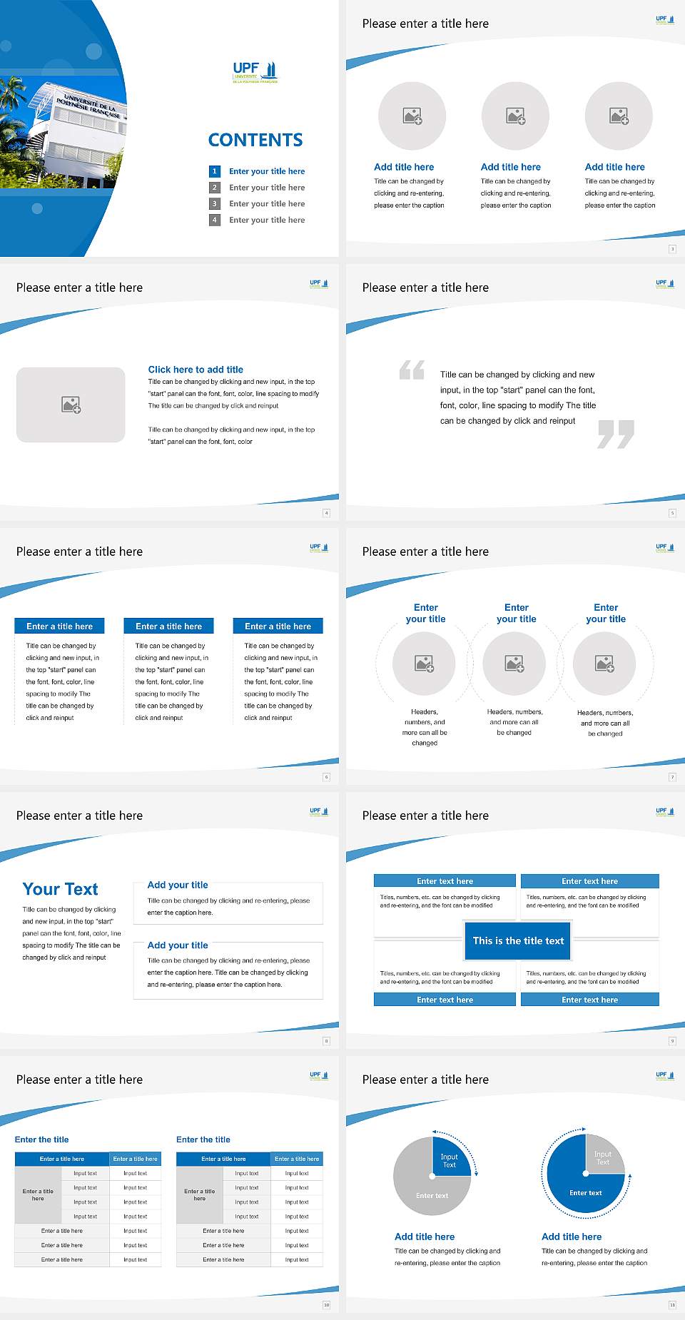 University of French Polynesia Course/Courseware Creation PPT Template4:3 ratio PPT effect preview image2