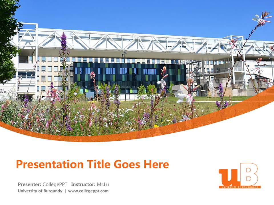 University of Burgundy Course/Courseware Creation PPT Template4:3 ratio PPT effect preview image5