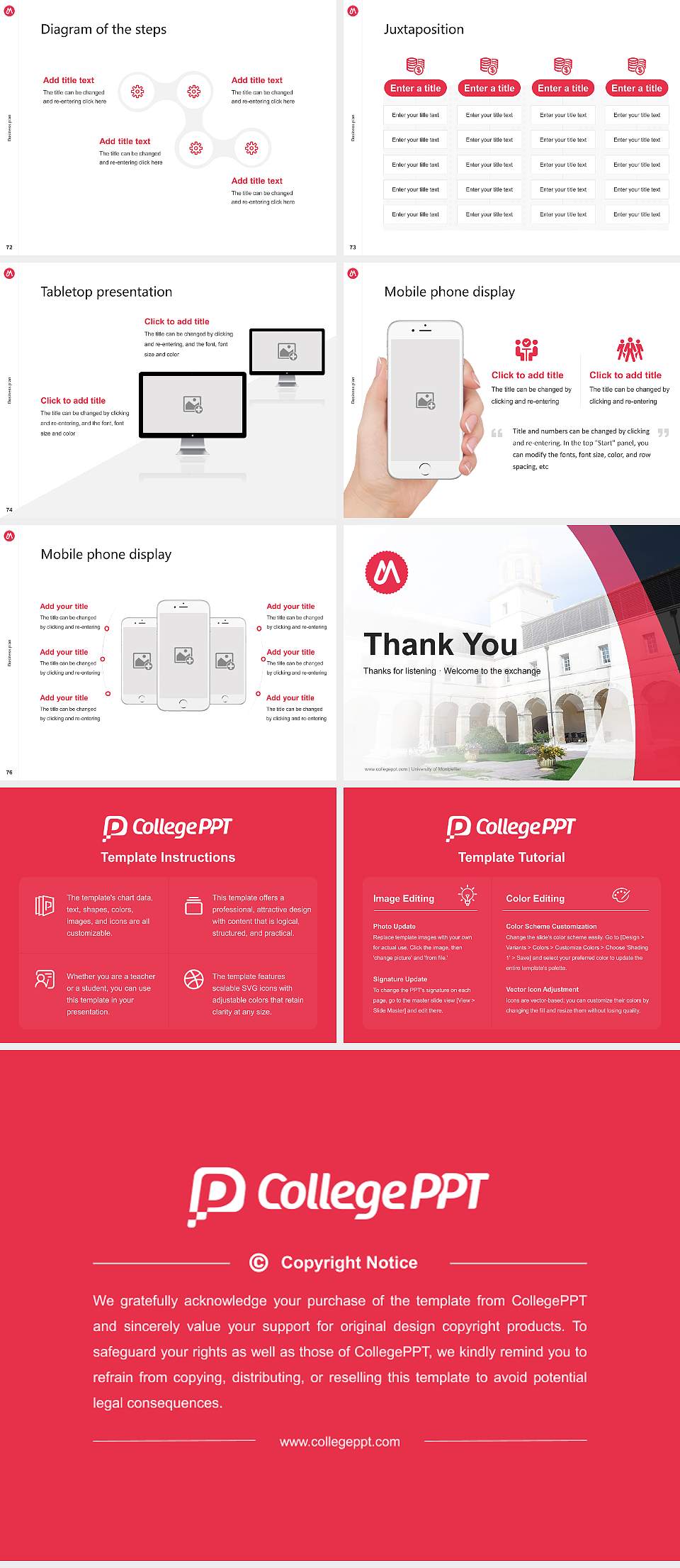 University of Montpellier Competition/Entrepreneurship Contest PPT Template4:3 ratio PPT effect preview image9