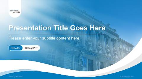 University of Bordeaux Lecture Sharing and Networking Event PPT Template