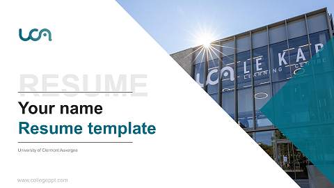 University of Clermont Auvergne Resume PPT Template