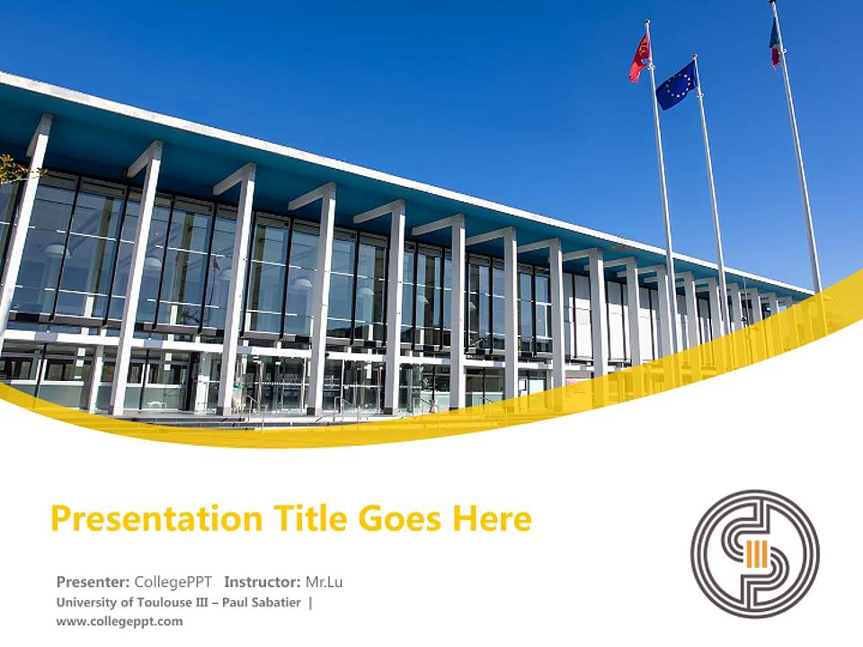 University of Toulouse III – Paul Sabatier Course/Courseware Creation PPT Template4:3 ratio PPT effect preview image5