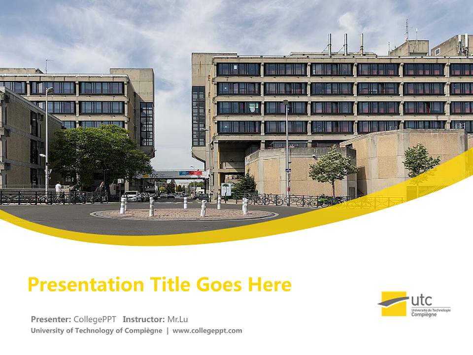 University of Technology of Compiègne Course/Courseware Creation PPT Template4:3 ratio PPT effect preview image5