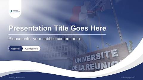University of La Réunion Lecture Sharing and Networking Event PPT Template
