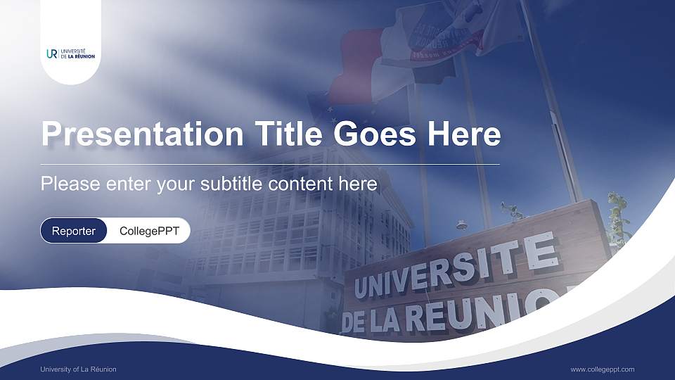 University of La Réunion Lecture Sharing and Networking Event PPT Template16:9 ratio PPT effect preview image