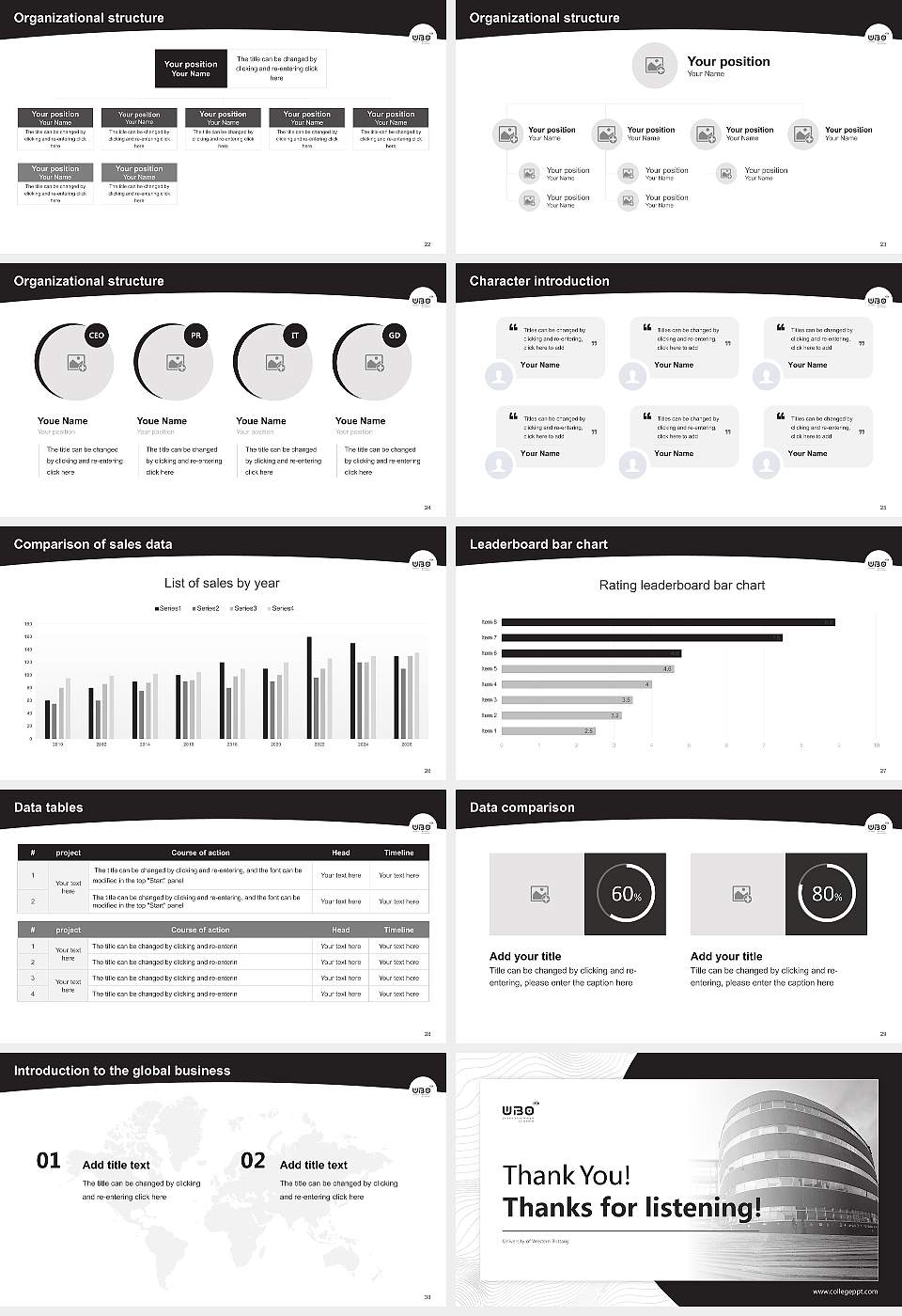 University of Western Brittany Academic Presentation/Research Findings Report PPT Template16:9 ratio PPT effect preview image4