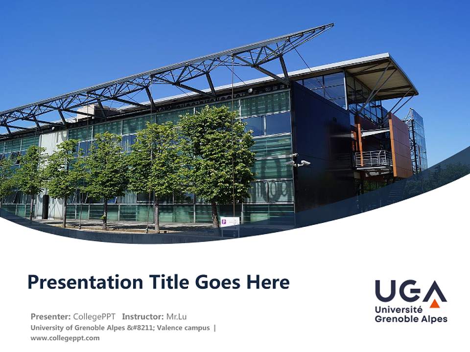 University of Grenoble Alpes – Valence campus Course/Courseware Creation PPT Template4:3 ratio PPT effect preview image5