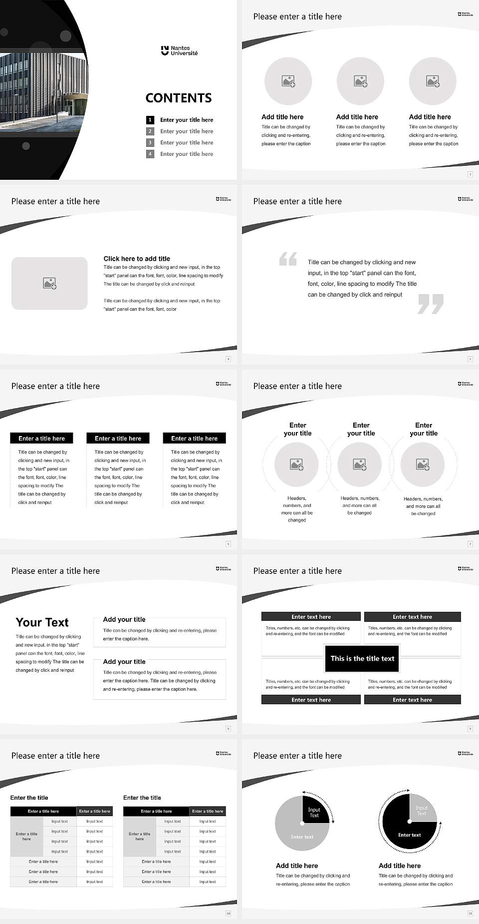 University of Nantes Course/Courseware Creation PPT Template4:3 ratio PPT effect preview image2