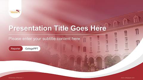 University of Rennes 1 Lecture Sharing and Networking Event PPT Template