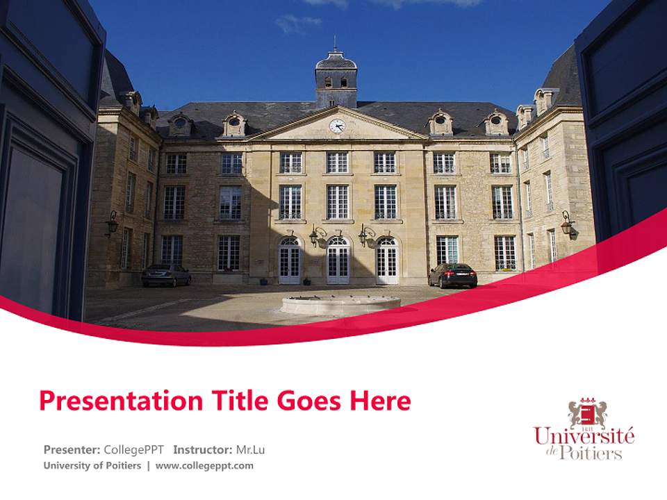 University of Poitiers Course/Courseware Creation PPT Template4:3 ratio PPT effect preview image5