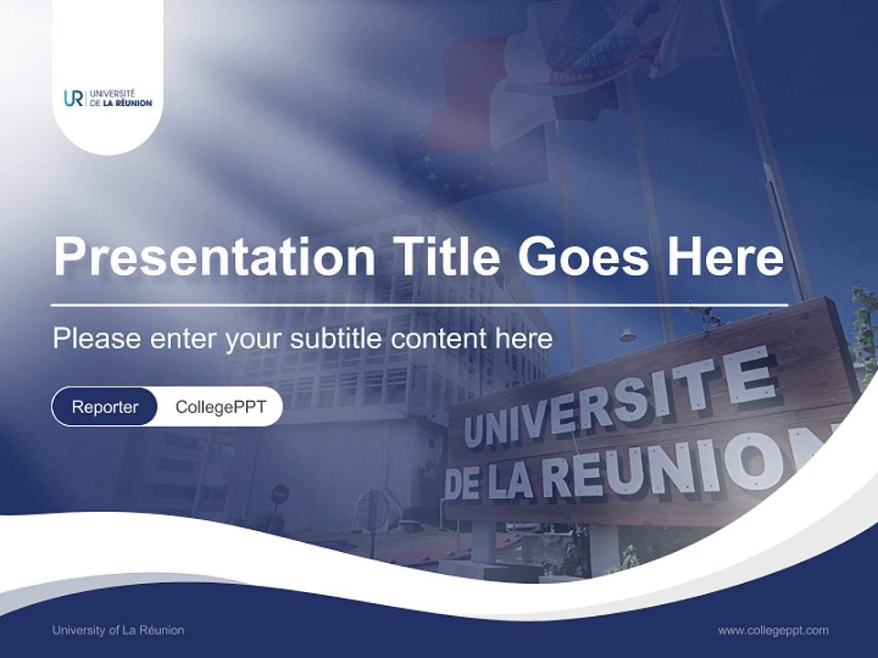 University of La Réunion Lecture Sharing and Networking Event PPT Template4:3 ratio PPT effect preview image4