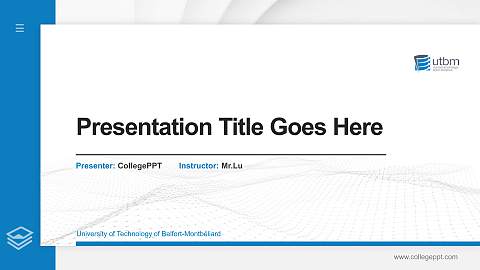 University of Technology of Belfort-Montbéliard Thesis Proposal/Graduation Defense PPT Template