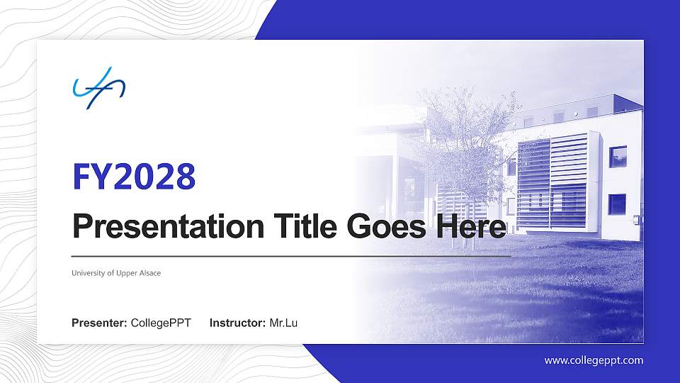 University of Upper Alsace Academic Presentation/Research Findings Report PPT Template16:9 ratio PPT effect preview image