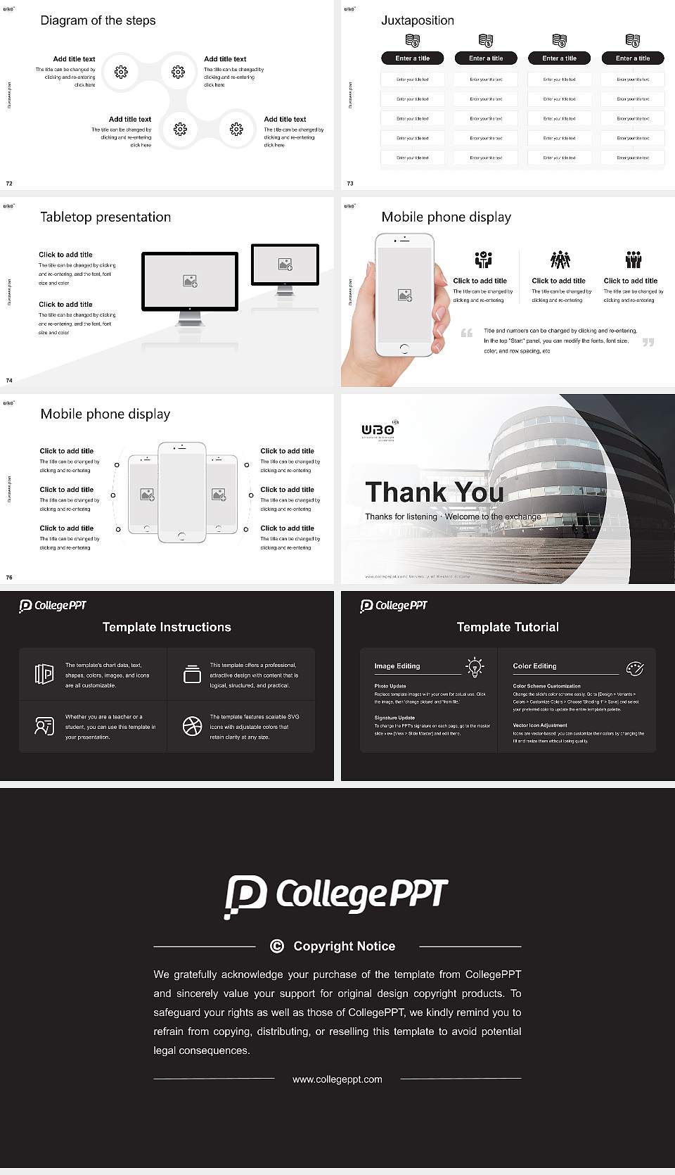University of Western Brittany Competition/Entrepreneurship Contest PPT Template16:9 ratio PPT effect preview image9