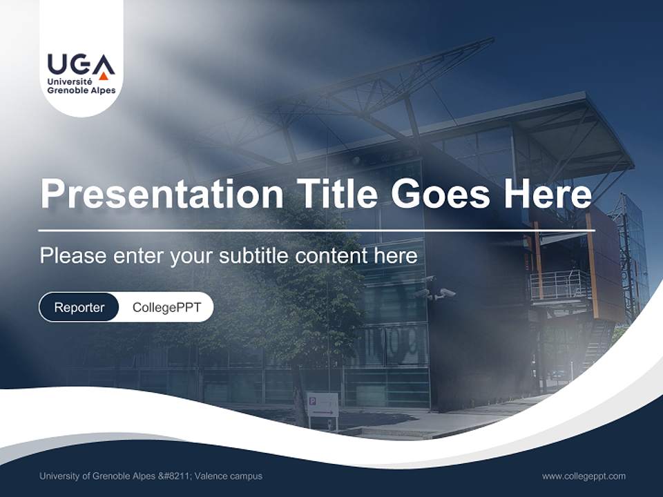 University of Grenoble Alpes – Valence campus Lecture Sharing and Networking Event PPT Template4:3 ratio PPT effect preview image4