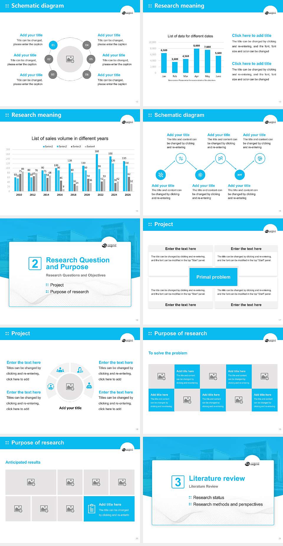 University of Angers Graduation Thesis Defense PPT Template4:3 ratio PPT effect preview image3