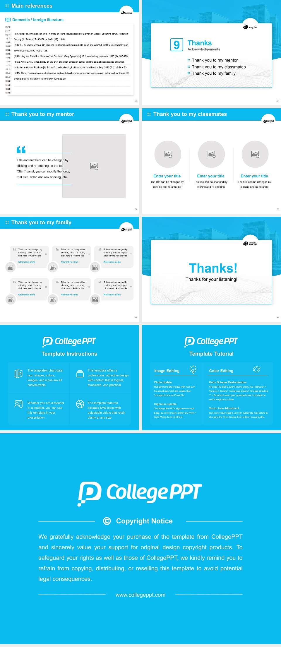 University of Angers Graduation Thesis Defense PPT Template4:3 ratio PPT effect preview image7