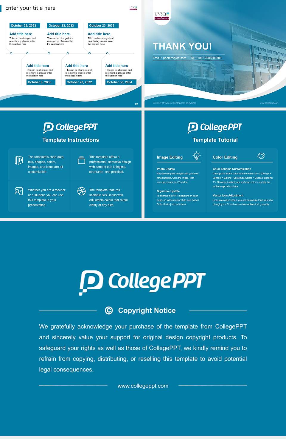 University of Versailles Saint-Quentin-en-Yvelines Lecture Sharing and Networking Event PPT Template4:3 ratio PPT effect preview image4