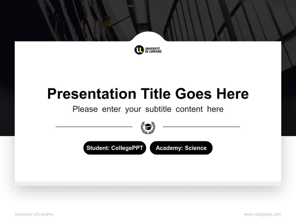 University of Lorraine National Scholarship Defense PPT Template4:3 ratio PPT effect preview image4