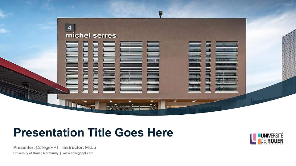 University of Rouen Normandy Course/Courseware Creation PPT Template16:9 ratio PPT effect preview image