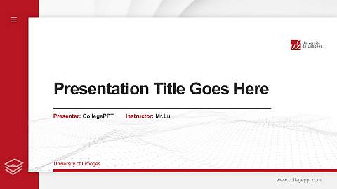 University of Limoges Thesis Proposal/Graduation Defense PPT Template