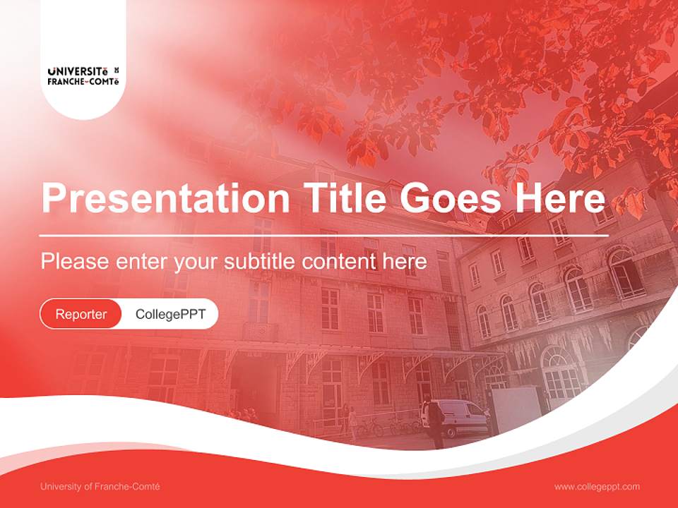 University of Franche-Comté Lecture Sharing and Networking Event PPT Template4:3 ratio PPT effect preview image4