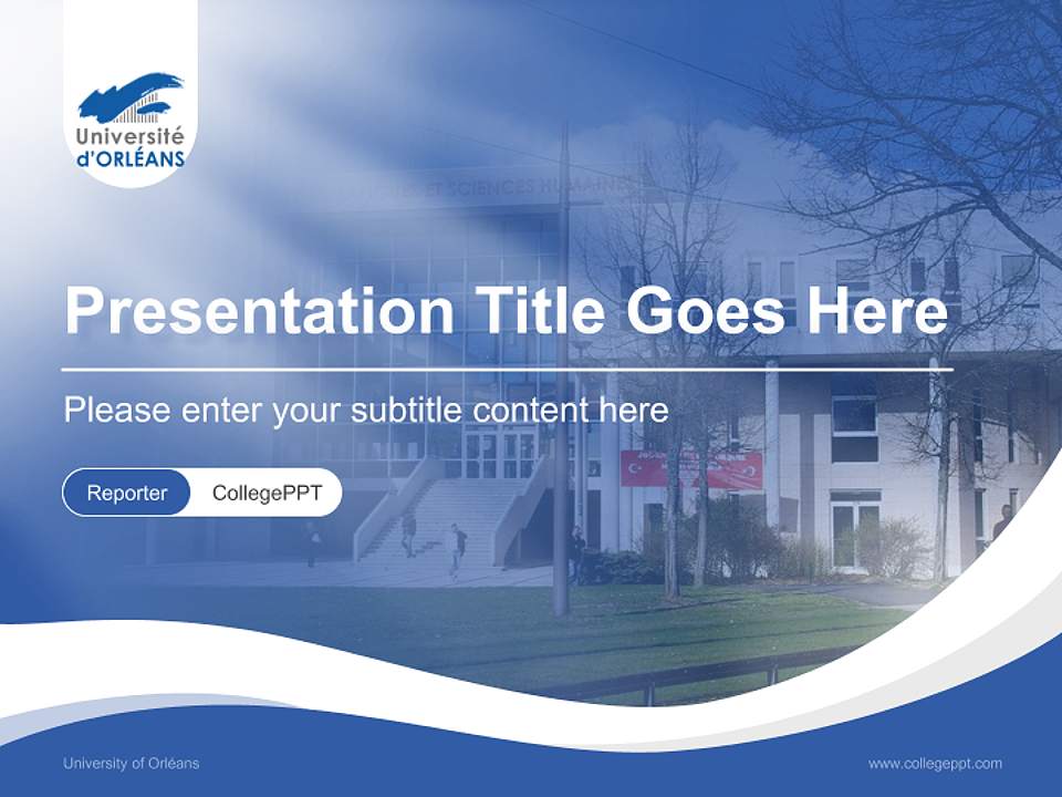 University of Orléans Lecture Sharing and Networking Event PPT Template4:3 ratio PPT effect preview image4