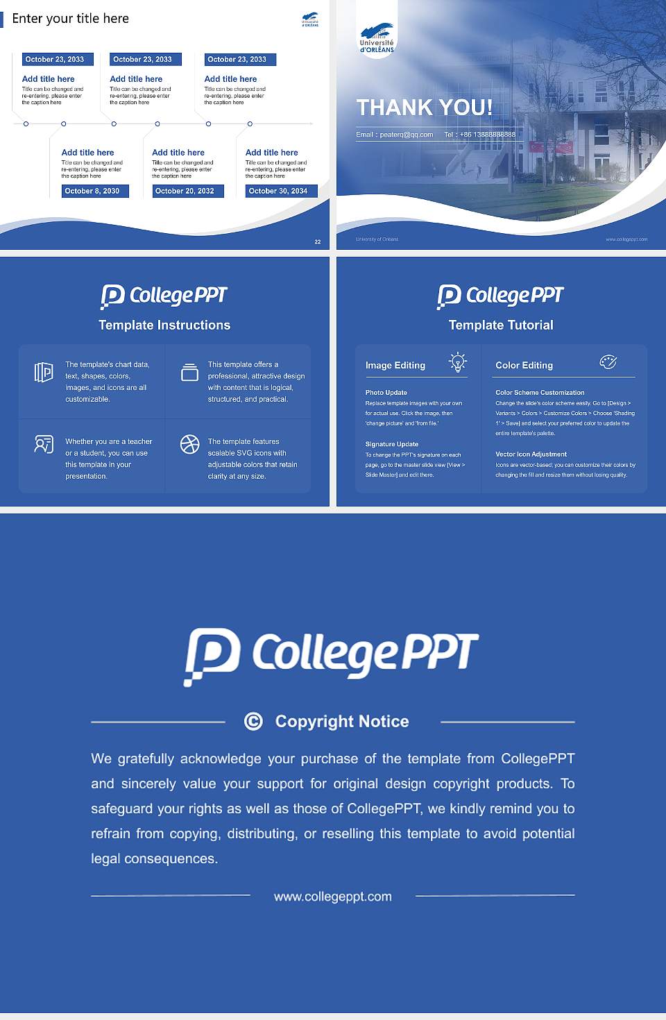 University of Orléans Lecture Sharing and Networking Event PPT Template4:3 ratio PPT effect preview image4