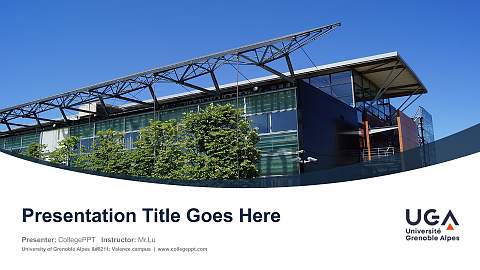 University of Grenoble Alpes – Valence campus Course/Courseware Creation PPT Template