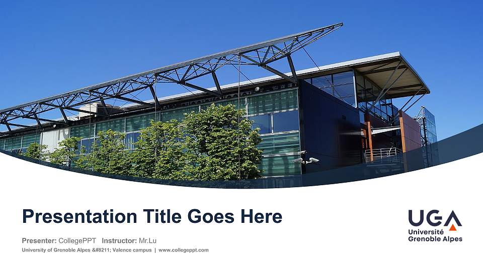 University of Grenoble Alpes – Valence campus Course/Courseware Creation PPT Template16:9 ratio PPT effect preview image