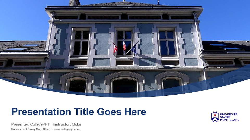 University of Savoy Mont Blanc Course/Courseware Creation PPT Template16:9 ratio PPT effect preview image