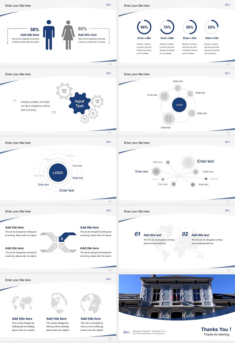 University of Savoy Mont Blanc Course/Courseware Creation PPT Template16:9 ratio PPT effect preview image4