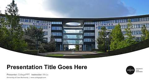 University of Caen Normandy Course/Courseware Creation PPT Template