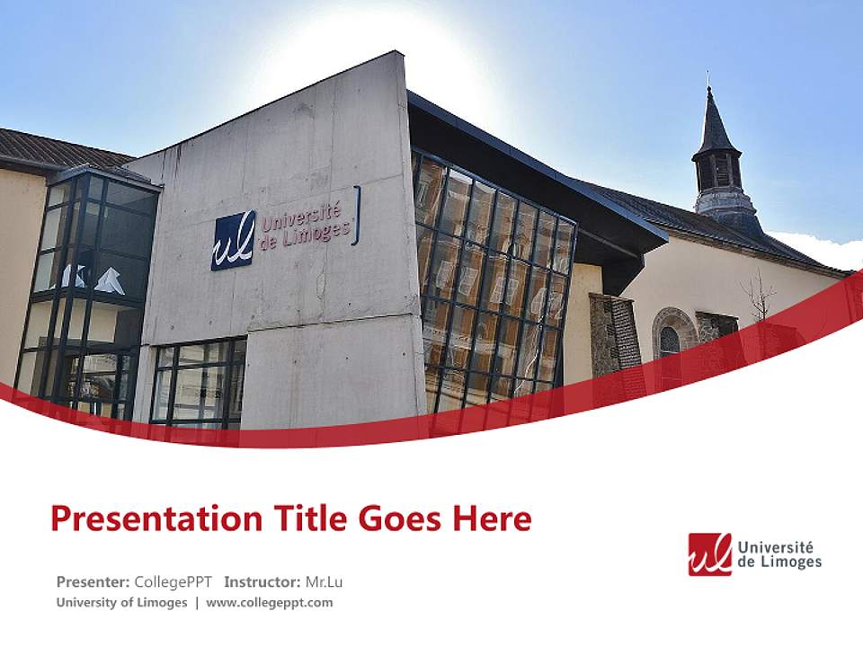 University of Limoges Course/Courseware Creation PPT Template4:3 ratio PPT effect preview image5